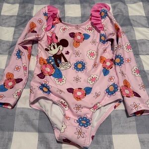 Pink Floral Long Sleeve Bodysuit